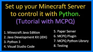 Set up your Minecraft server to control it with Python MCPQ