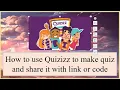 How to use Quizizz to make quiz and share it with link or code