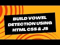 Simple Vowel Detection with HTML CSS JS