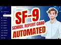 Automated School Form 9 School Report card template