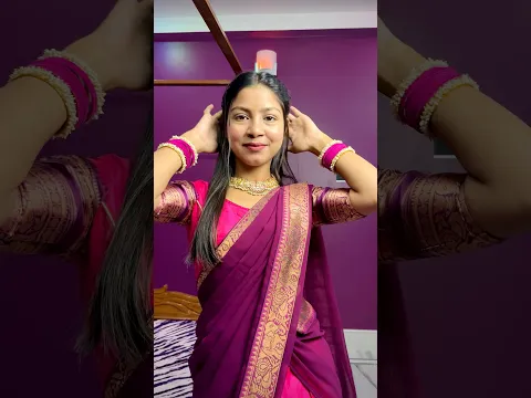 রাধা সাজলাম 😍.              #video #minivlog #saree #makeup #hair