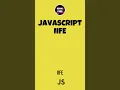 003 Javascript IIFE in 30 seconds