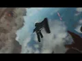 Gaz hanging from helicopter with Sicko Mode playing meme