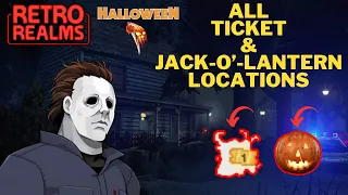 ALL Ticket Jack-O -Lantern Locations Halloween Retro Realms
