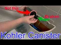 How to Replace Broken Kohler Canister Flush Valve to Fix Fast Running Toilet