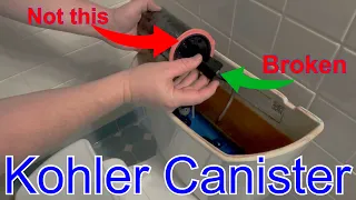 How to Replace Broken Kohler Canister Flush Valve to Fix Fast Running Toilet