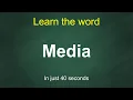 Media Pronunciation Meaning Examples Synonyms English Vocabulary