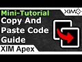 XIM Apex - Copy And Paste Code Tutorial Error Troubleshooting
