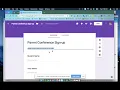 Scheduling Parent Teacher Conferences Using Google Forms