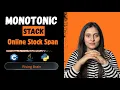 Online Stock Span Monotonic Stack Explained Python C Java Brute Force to Optimized O n