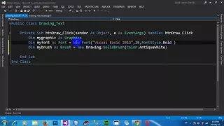 Managing Graphics Drawing Text in VB NET 2012