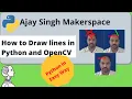 How to draw line triangle and star on opencv and python