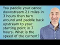 System of Equations Word Problem Involving Distance Rate and Time d r t