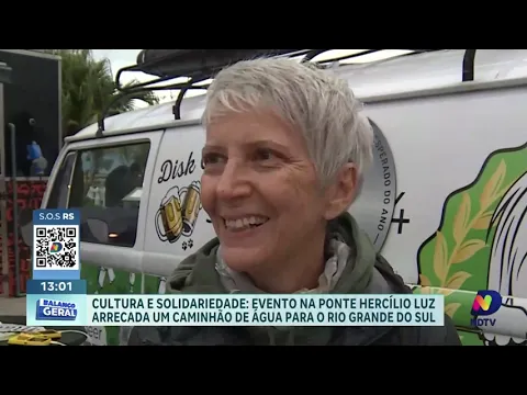 Evento cultural na Ponte Hercílio Luz arrecada caminhão de água para o Rio Grande do Sul