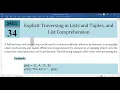 Simplified Python Skill 34 Explicit Traversing in Lists and Tuples Urdu Hindi