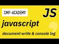 javascript part 1 document write console log in Arabic