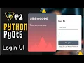 PyQt5 tutorial - login Form GUI 02