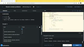 Recent contest problems START38 and LTIME108 Code chef Java Solution LWC