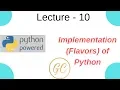 Python Tutorial for Beginners Flavors of python