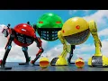 Pacman vs Two-Legged Robot Pacman, Flying Concrete Monster