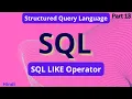 The SQL LIKE Operator arvindprogramming