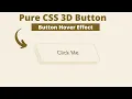 CSS 3D Button How To Make 3D Buttons Using HTML CSS