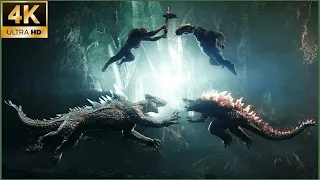 godzilla u0026 kong vs skar king u0026 shimo full fight without humans 4k godzilla x kong the new empire