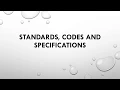 CODE STANDARD SPECIFICATION