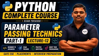 arameter Passing Techniques in Python Pass by Value vs Pass by Reference Lecture 12