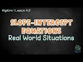 How to Write Slope-Intercept Equations from Word Problems y mx b Algebra 1 4 9