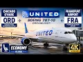 Chicago to Frankfurt United Airlines Boeing 787-10 Economy Class Flight Report 4K