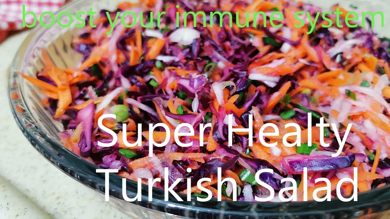 Super Healthy Turkish Salad | Boost Immune System Fight against viruses | recipe for isolation Days