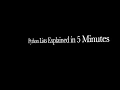 Python Lists Explained in 5 Minutes