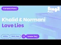 Khalid, Normani - Love Lies (Lower Key) Karaoke Piano