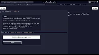 FreeCodeCamp - JavaScript Data Structures and Algorithms