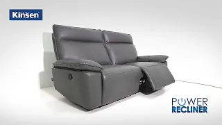 Kinsen Home Latest Thick Leather Power Recliner Sofa