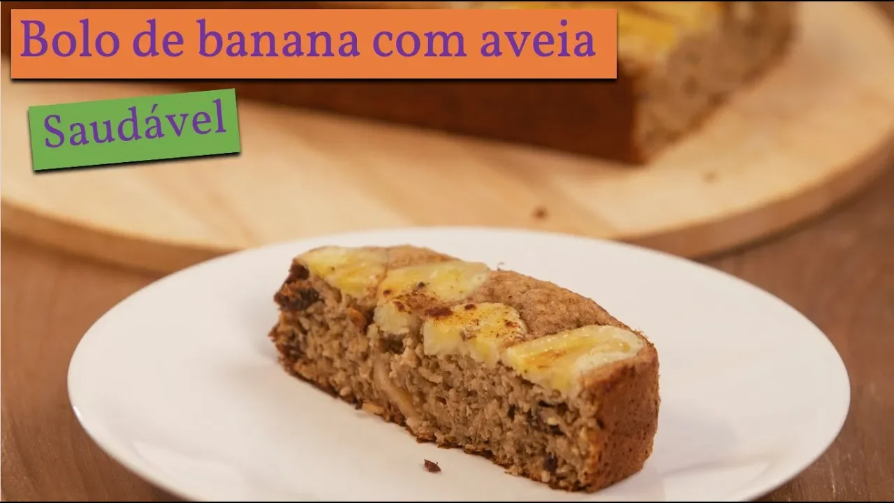 BOLO DE BANANA DE 3 INGREDIENTES-SEM TRIGO,SEM AVEIA,SEM AÇÚCAR-SAUDÁVEL PARA O CAFÉ DA MANHÃ