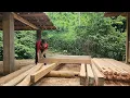 Download Lagu Transporting solid wood to prepare for building a new house - design and assembly | Lý Thị Viện