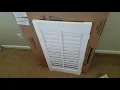 Defective Costco DIY shutters Guest bedroom closet and guest bedroom right side windows