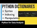 Dictionaries Syntax Access Operations Indexing Manipulation Python for Data Analysis