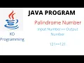 Java Program to Identify the number is palindrome or not