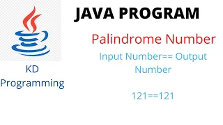 Java Program to Identify the number is palindrome or not