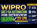 WIPRO QA Automation Testing Real Time Interview Questions Answers