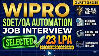 WIPRO QA Automation Testing Real Time Interview Questions Answers