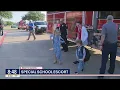 Midlothian kindergartener gets a special escort for his first day of school
