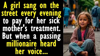 A girl sang on the street every evening to pay for her mother's. But when a passing millionaire