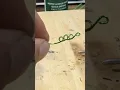 Close up of making wire leaves