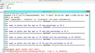 043 Learn python and ruby programming - Formatting inside print