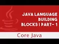 Core Java Java Language Building Blocks Part - 1 Lecture 9