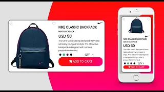 Responsive Product Card Using HTML CSS and Javascript